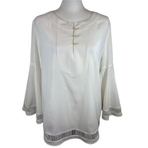 Trina Turk White Tunic Shirt Size S